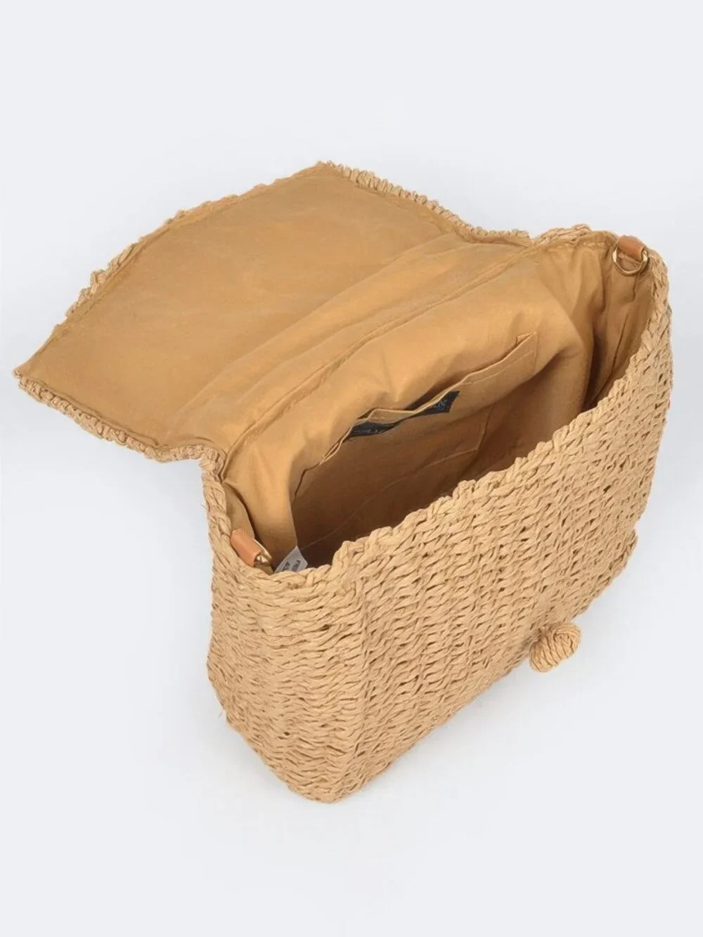 Faux Straw Weaved Clutch Bag